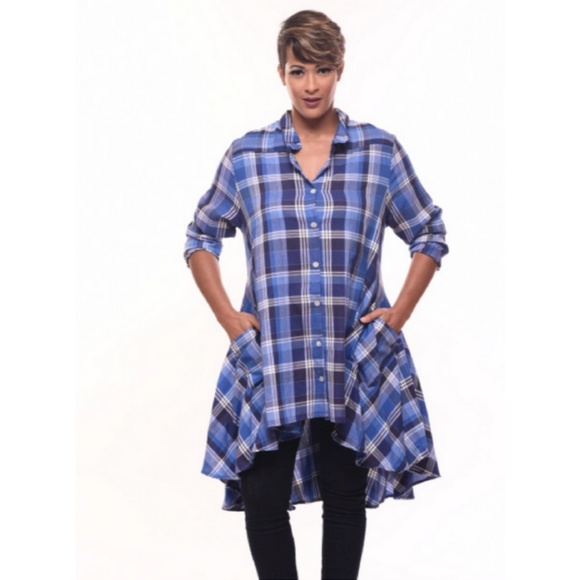 Closet clear out price 1 day only! Tulip Button Down Tunic Dress with pockets! - Picture 3 of 5